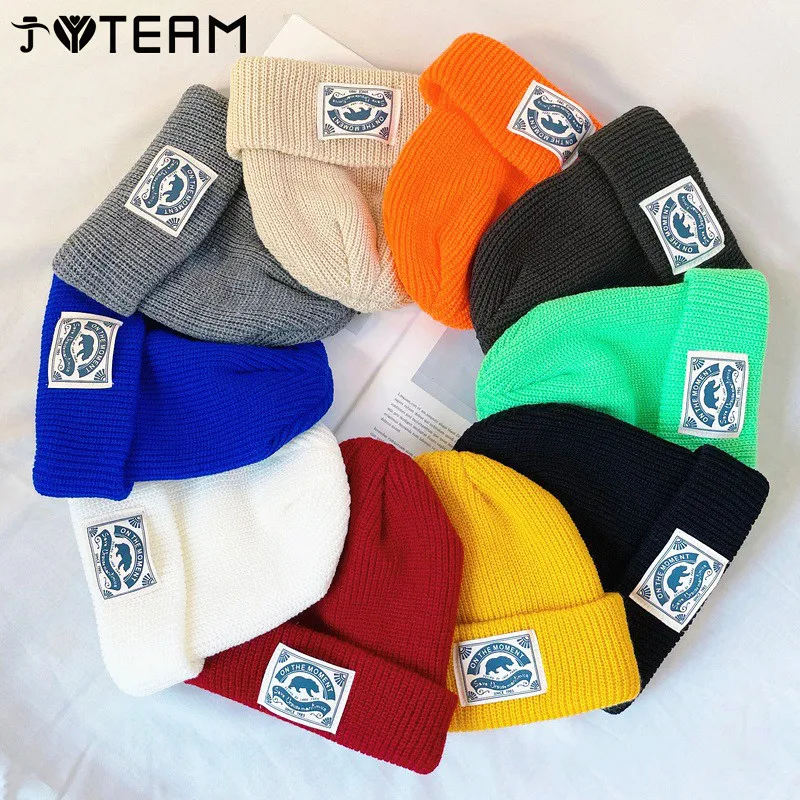 

1Pc Casual Beanies For Men Women Warm Knitted Winter Hat Fashion Solid Hip-hop Beanie Hat Unisex Skullies Cap Chapeu Feminino