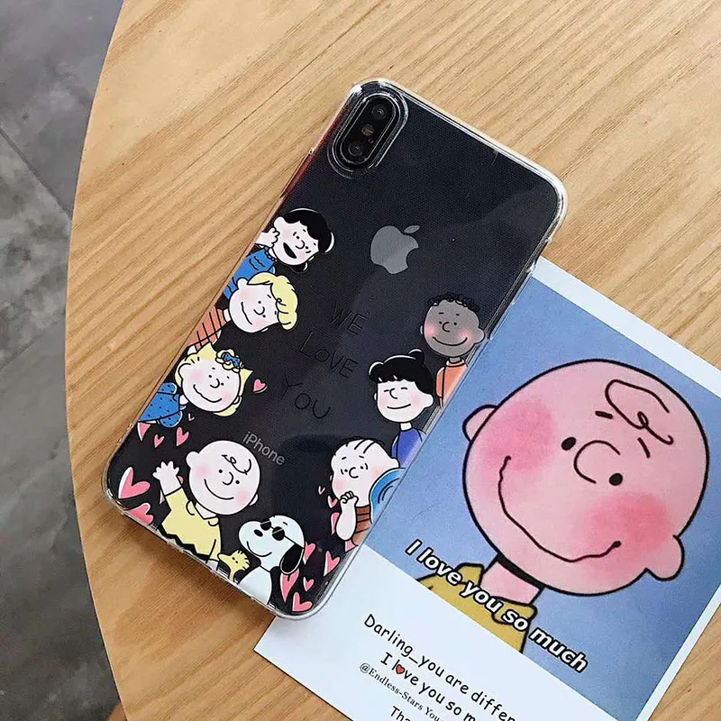 Милый чехол для телефона Peanut Charlie dog для iphone7 11 pro max чехол из мягкого ТПУ прозрачный чехол для iphone6 6s 7 8plus x xr xs max capa