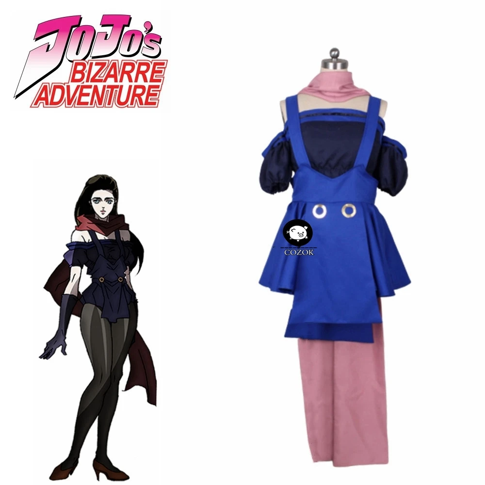 

2020 New JoJo's Bizarre Adventure Battle Tendency Lisa Lisa Cosplay Costume Halloween Party Christmas Uniform Outfit