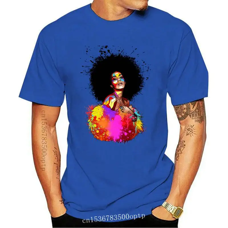 

New 2021 Summer Black Girl Melanin female T-shirt Colorful Queen Fashion Women T-Shirt Soft Cotton Casual White Tops Tees S1826