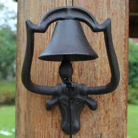 cast iron bulls head doorbell antique hardware animal wall mount door call bell fit garden courtyard doorbell