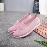 2022 women casual shoes light sneakers breathable mesh summer knitted running shoes plus size woman flats shoes flying net shoes