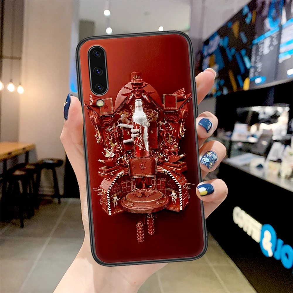 

Budweiserr Beer Phone Case For Samsung Galaxy A 3 5 7 8 10 20 20E 21S 30 30S 40 50 51 70 71 black Coque Soft Prime Pretty Cover