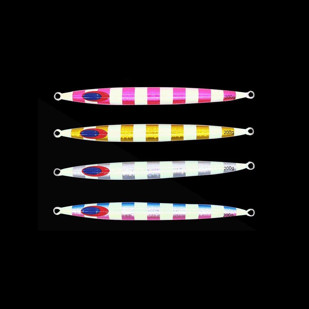 

150 г, 200 г, 250 г, 300 г, свинцовое снаряжение для быстрой рыбалки, приманка со светящейся полосой, приманка для морской рыбалки