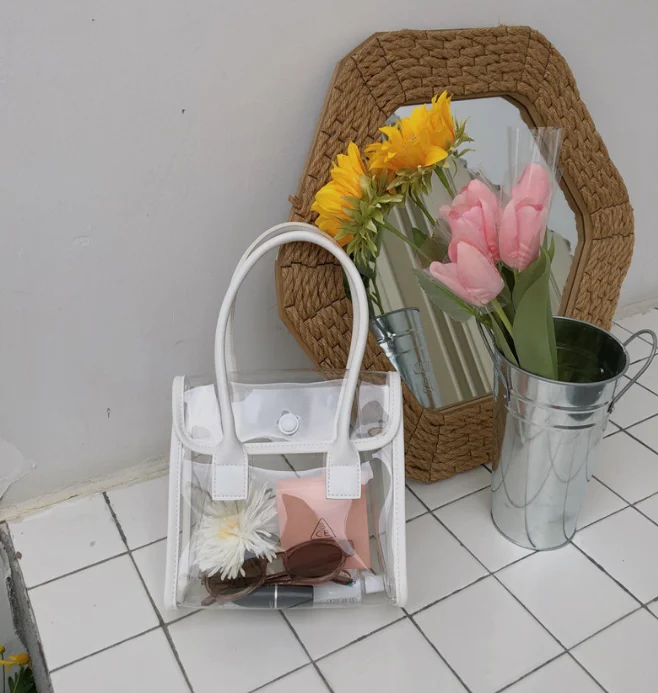 

Fashion women's bag one shoulder small bag lady beach cute girl vintage messenger pvc bag summer kiu882