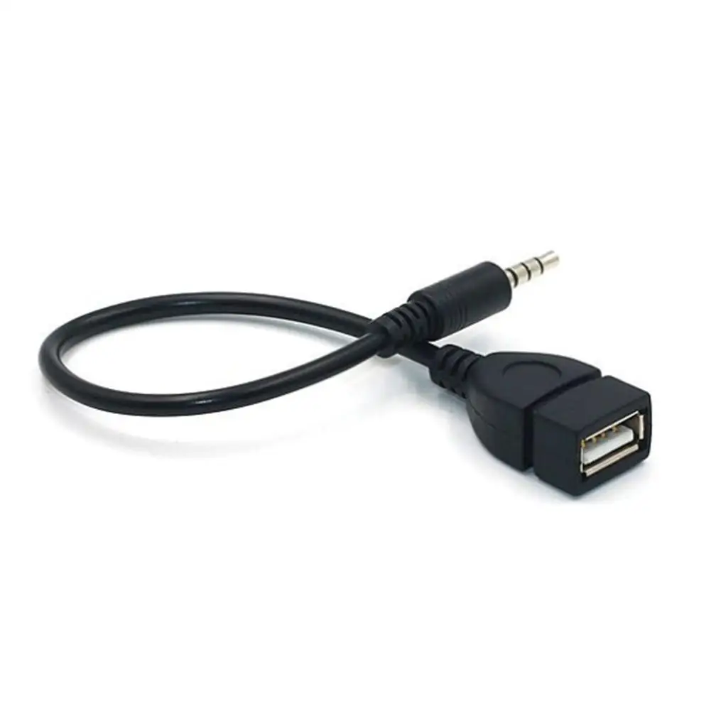 3,5 мм USB адаптер для прослушивания музыки в машине гнездо для кабеля Мужской переходник зарядка зарядный OTG автомобильный аудио подключении u-диска для gps компакт-дисков DVD MP3