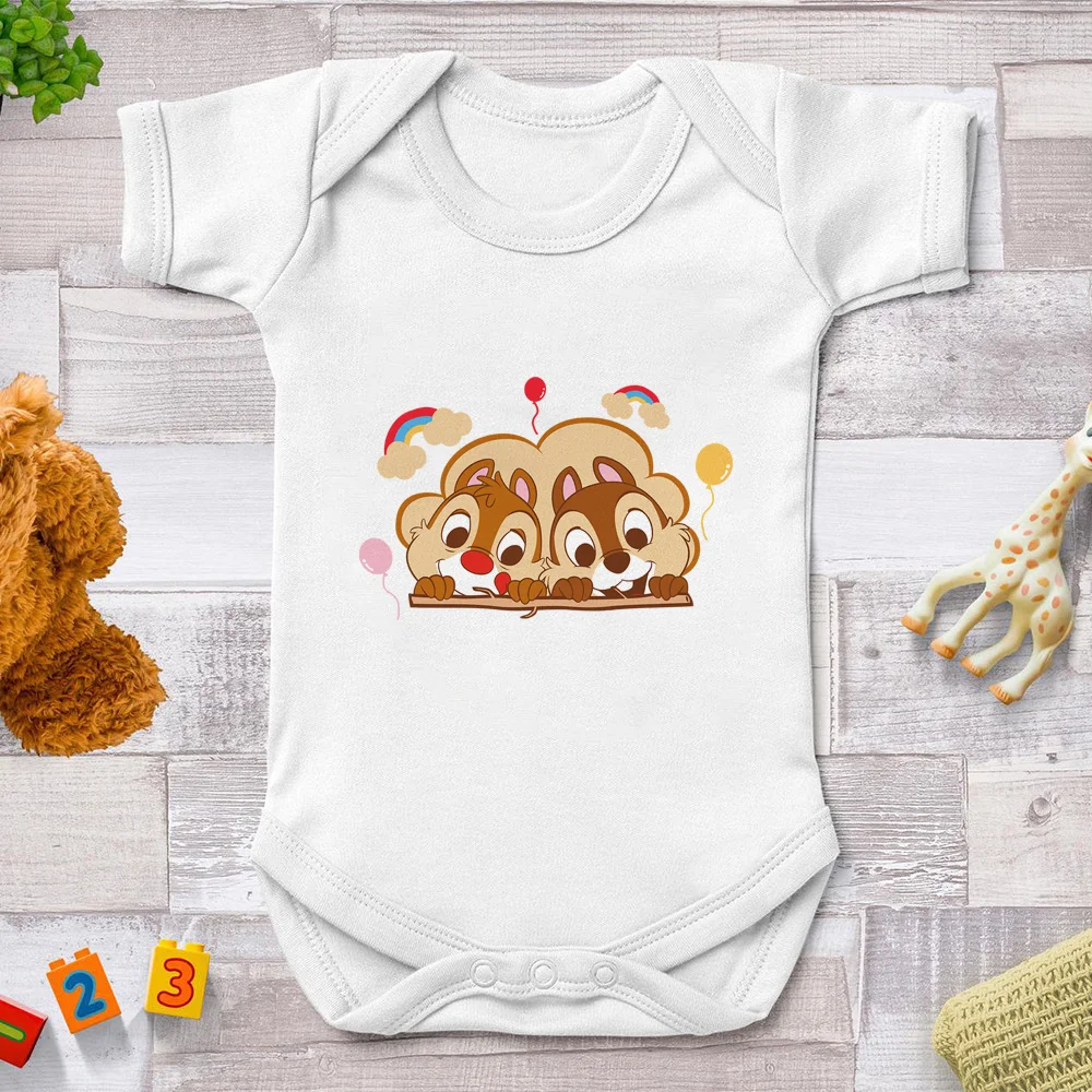 

Lovely Chip And Dale Cartoon Kawaii Baby Rompers Body Baby Girl Clothes Newborn Summer Outfits 0-24M Dropship