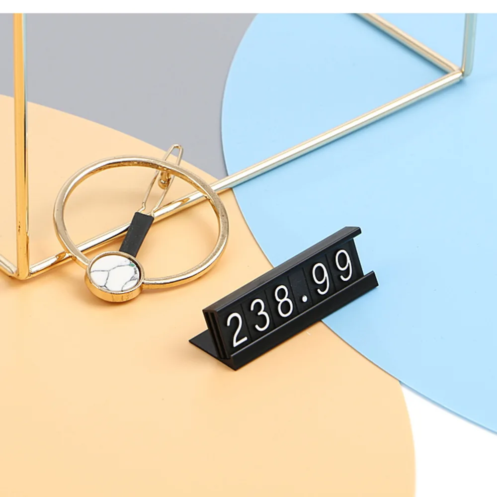 Алюминиевая рамка для ювелирных изделий цифра ценовой кубический знак