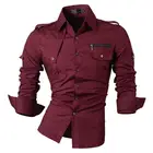 Мужские повседневные рубашки Jeansian, модные дизайнерские Стильные приталенные рубашки с длинным рукавом, 8371