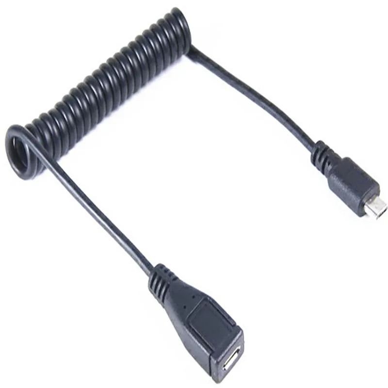 5 футов спиральный кабель Micro USB B штекер гнездо M/F удлинитель для зарядки