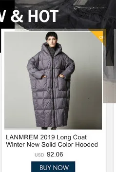 LANMREM Autumn And Winter New Products Fashion Color Matching High-end Slim Thick Long Down Jacket Women PB204