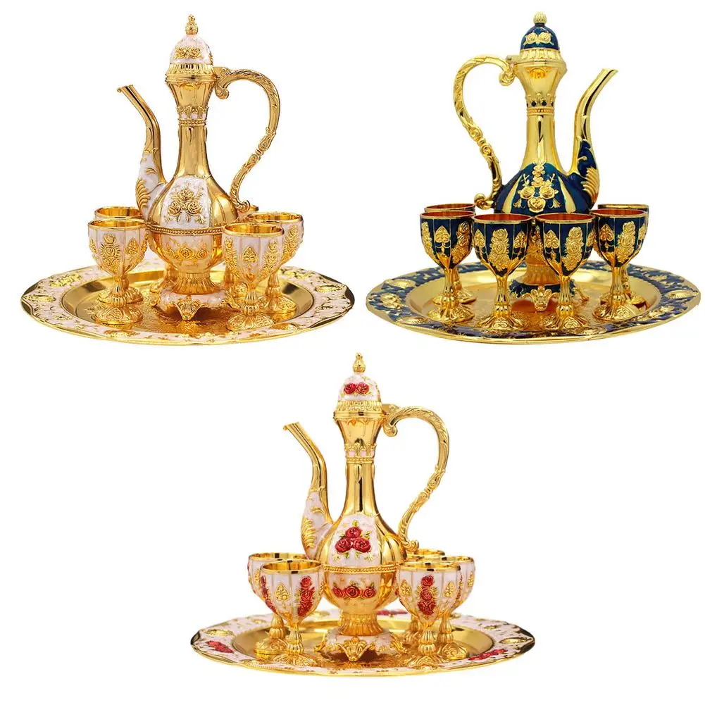 Набор для вина с декантером украшения чашками и сервировочный поднос аксессуар