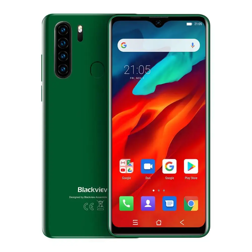 Blackview A80 Pro Quad камера заднего вида, 4 Гб+ 64 ГБ, Android 9,0, четыре ядра, мобильный телефон, 6,49 дюймов, 4G, мобильный смартфон, глобальная версия - Цвет: Зеленый