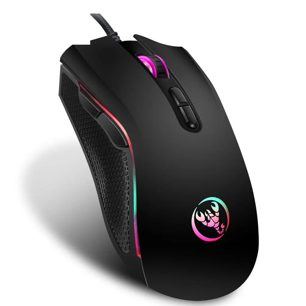 Регулируемая 3200 точек/дюйм оптическая компьютерная геймерская мышь 7 RGB