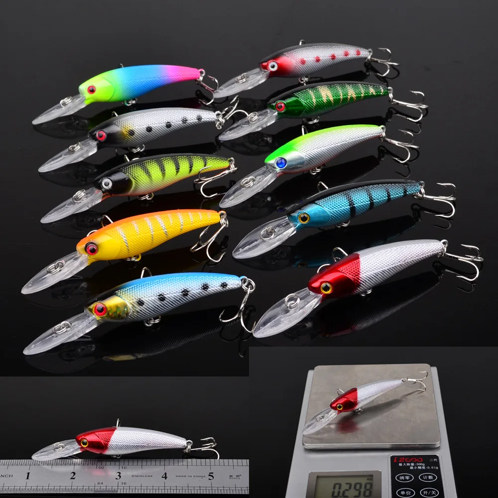 

20PCS/Set Mini Minnow Fishing Lure Hard Bait Long-distance Casting Wobblers for Deep Dive Pike Plastic Bait Fishing Tackle