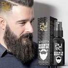Масло для бороды PURC для мужчин, органическое масло для роста волос, усилитель, более густая эссенция для роста волос, питание усов, уход за бородой, 30 мл