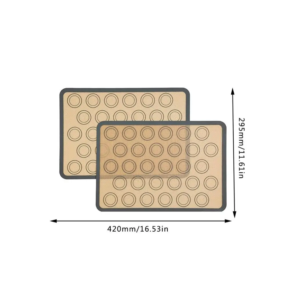 

Silicone Macaron Baking Mat - for Bake Pans - Macaroon/Pastry/Cookie Making - Professional Grade Nonstick Kitchen Cooking Tool