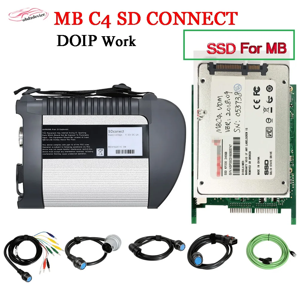 MB SD C4 PLUS Диагностика DOIP для новых автомобилей V12. HDD SSD программное обеспечение бесплатно DAS DTS Monaco Vediamo DOIP C4 работает для большего количества автомобилей - Цвет: with software ssd