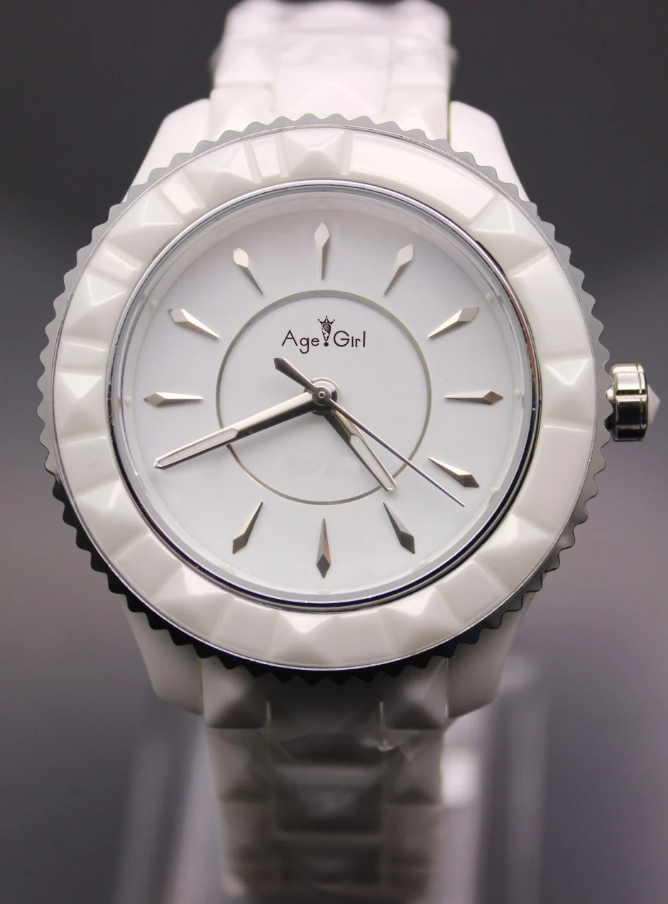 

White Black Ceramic Watches Women Men's top fashion Business Couple Quartz Watch Ceramica Gent's Stainless Steel Diamonds