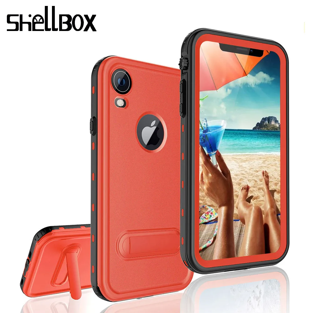 SHELLBOX телефон водонепроницаемый чехол для iPhone XR X XS Max чехол TPU Силиконовый чехол для iPhone 7 8 Водонепроницаемый Чехол