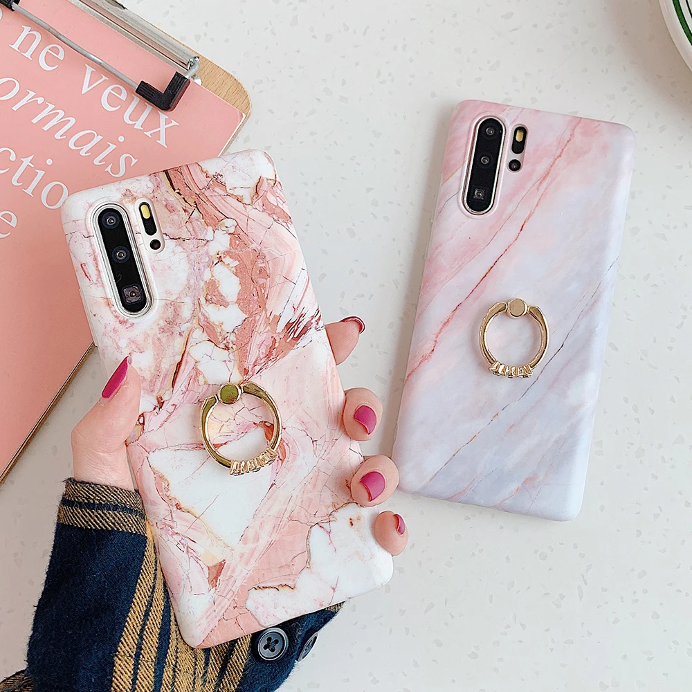 suyacs classic vintage marble phone case for huawei p40 p20 p30 lite pro soft imd back cover free global shipping