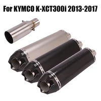 for kymco k xct300i 2013 2017 exhaust system pipe middle mid tube escape connect link section slip on 51mm muffler motorcycle