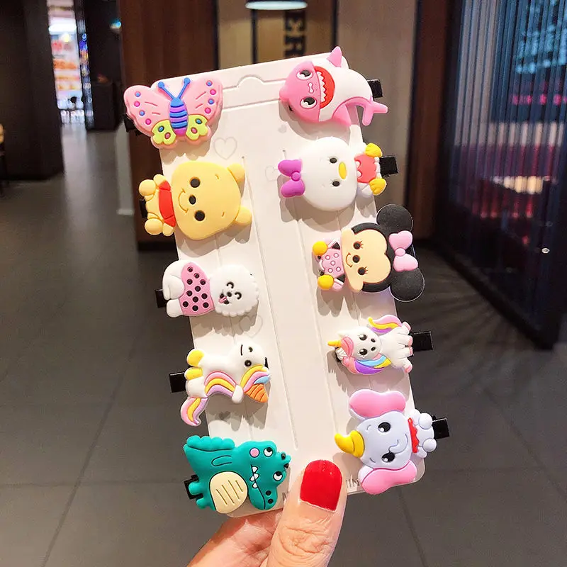 

2021 New Ins Girls Cute Cartoon Ice Cream Unicorn Hair Clips Kids Lovely Hairpins Headband Barrettes Fashion Hair Accessories