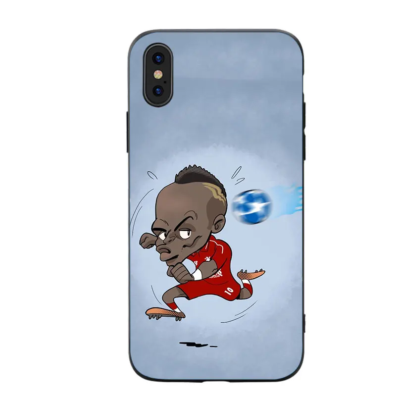 Модный мягкий силиконовый чехол для телефона Football Van Dijk Salah Mane Iphone 5/6/6S/7/8 Plus/X/XS/XR/11