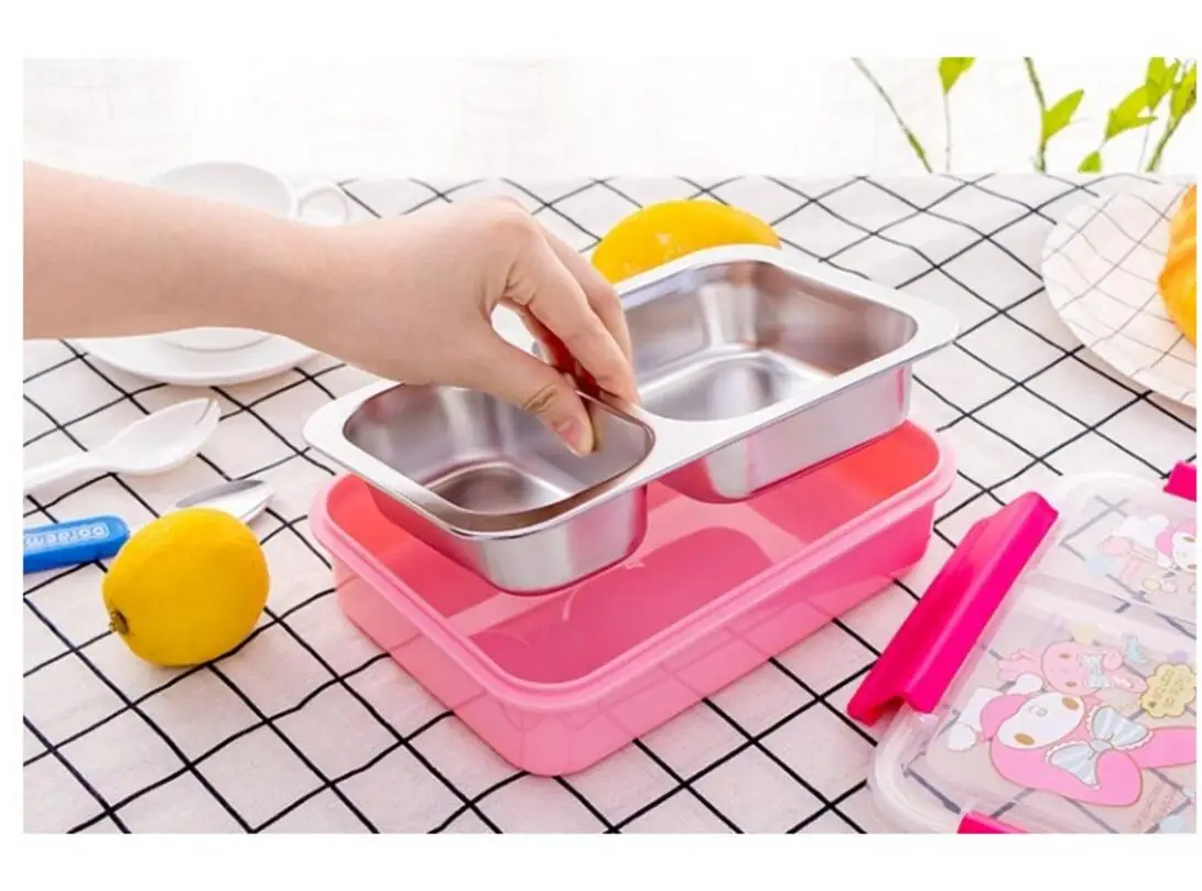 С ложкой вилка мультфильм KT Дораэмон Мелодия автомобиль Микки Минни SUS304 Bento