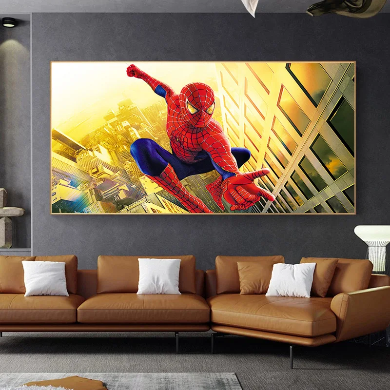 Постеры и печатные картины Marvel Мстители супергерои Человек-паук фильм рисунок на