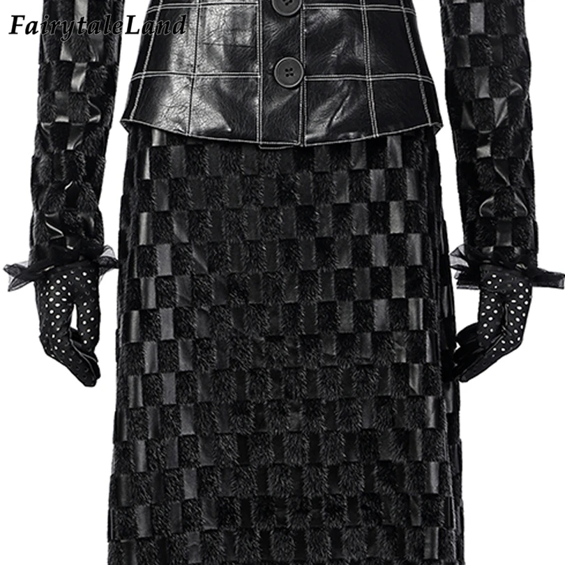 

Halloween Sexy Women Cruella Faux Leather Gloves Fashion Costume Accessories Black Handwear