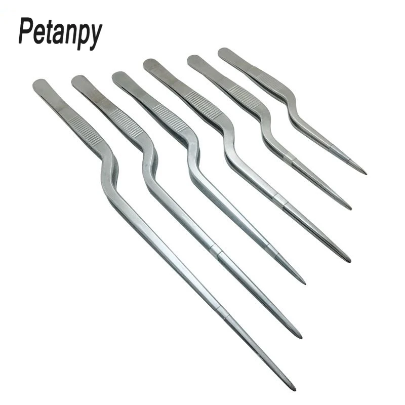 

2019 Multiple types Professional Chef Plating Tweezer Presentation Stainless Steel Tongs Kitchen accessories BBQ Grill Food Clip