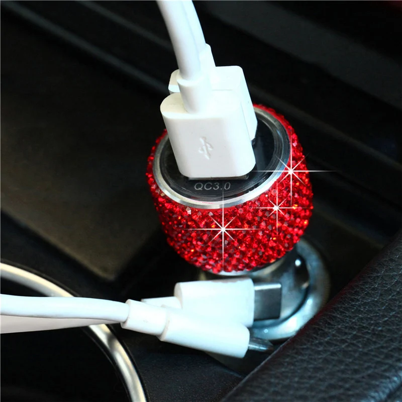 Алмазный Кристалл Двойной зарядное устройство USB линия Bling горный хрусталь автомобильного прикуривателя Универсальный кабель для передачи данных для iPhone Xiaomi huawei