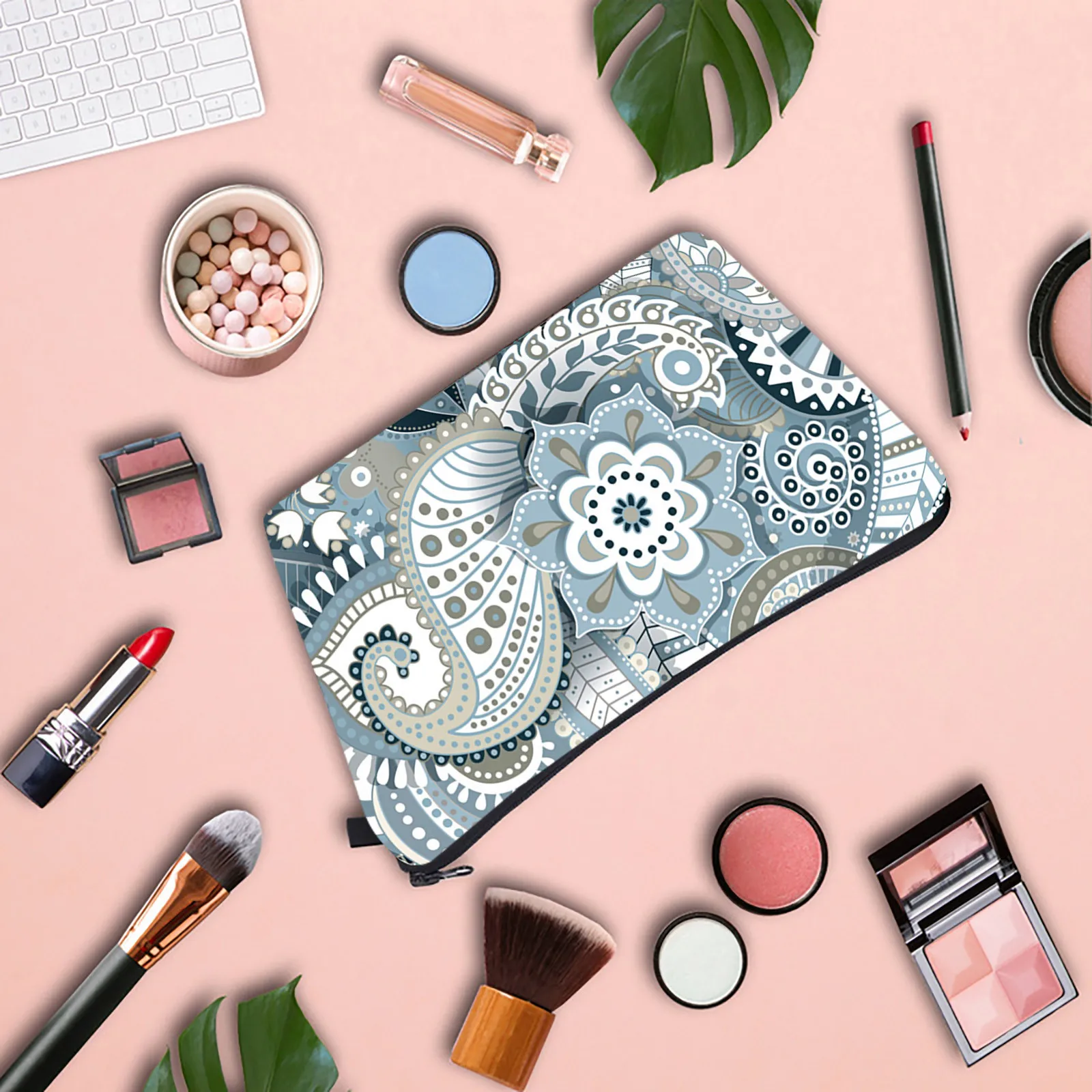 Стильная портативная дорожная косметичка для женщин цветочный органайзер