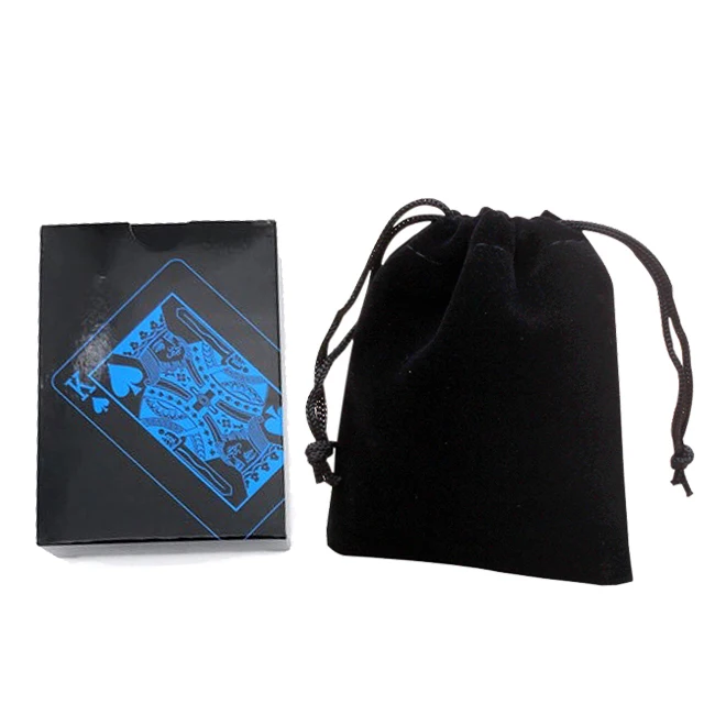Blue Silver with Bag Колода покер водонепроницаемый пластик ПВХ игральные карты набор черный цвет покер карты Наборы Классические Волшебные трюки инструмент Покер игры GYH - Цвет: Blue Silver with Bag