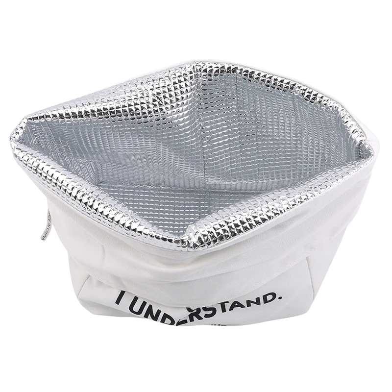 

Creative Simple Letter Lunch Box Insulation Bag Outdoor Picnic Bag Portable Small Fresh Multi-Purpose Storage Bag