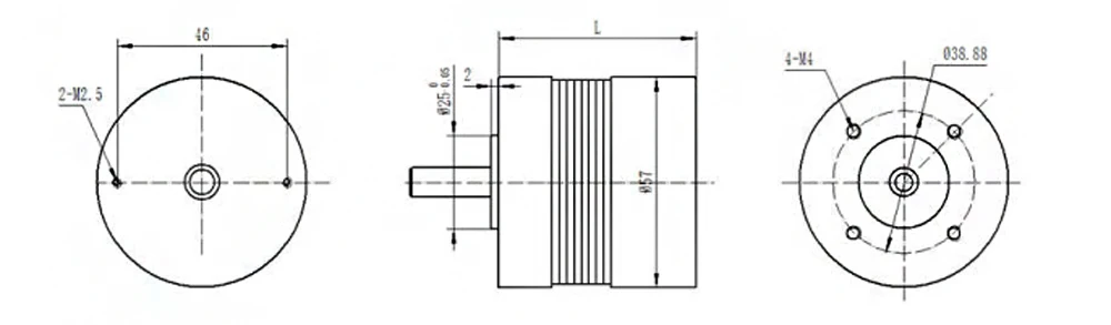 

D57BL94 Diameter 94mm 24 Volt Mini DC Electric Brushless Motor 3000rpm 101W 6.5A 0.36N.m Torque DC BLDC Brushless Motor 24V