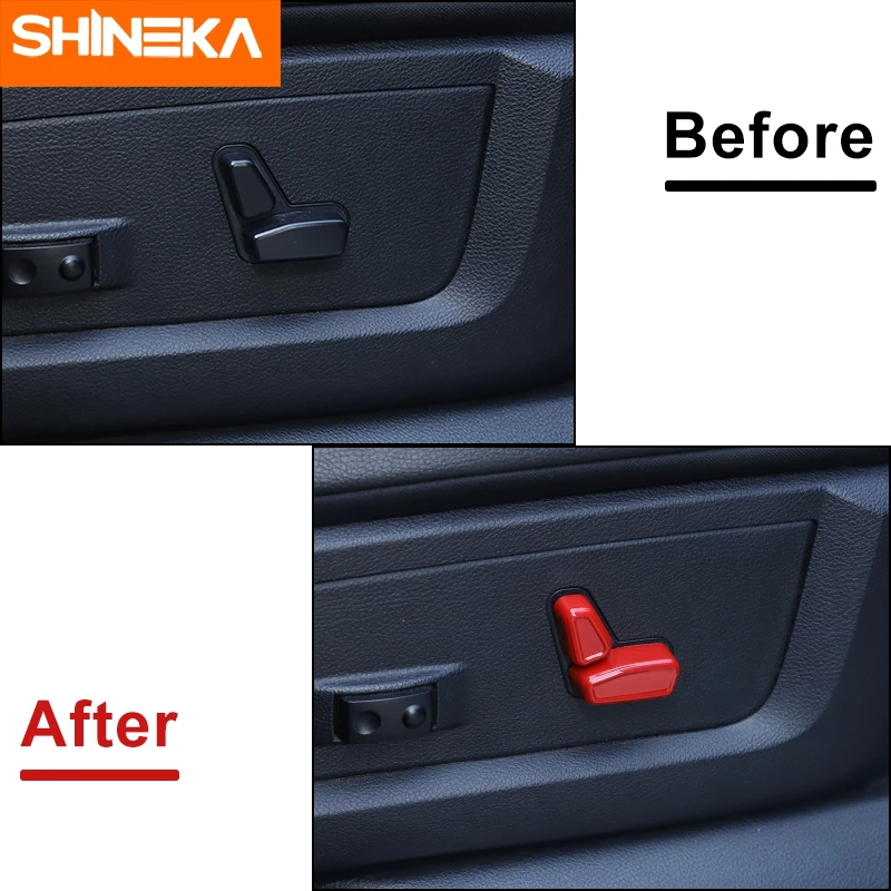 

SHINEKA Car Electric Seat Adjustment Decoration Cover For Dodge Charger 2015+ For Dodge RAM 1500 2010+ For Dodge Durango 2011+