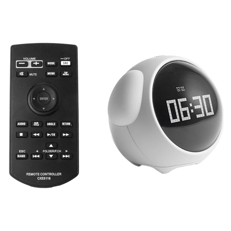 

Пульт дистанционного управления CXE5116 для PIONEER AVH-X390BS с пиксельным будильником, прикроватный ночник, часы белого цвета
