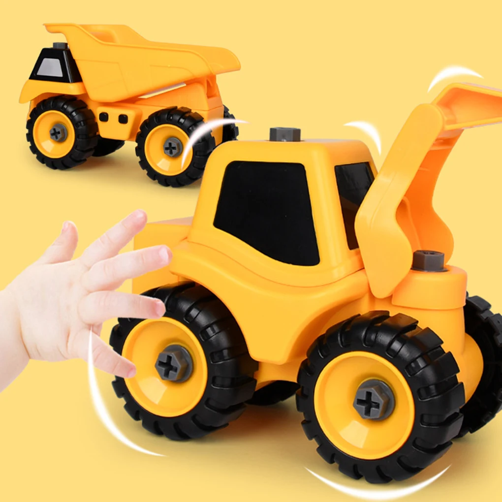 

Детские съемные ABS грузовик игрушки DIY собрать модель строительной машины мальчиков подарок на день рождения