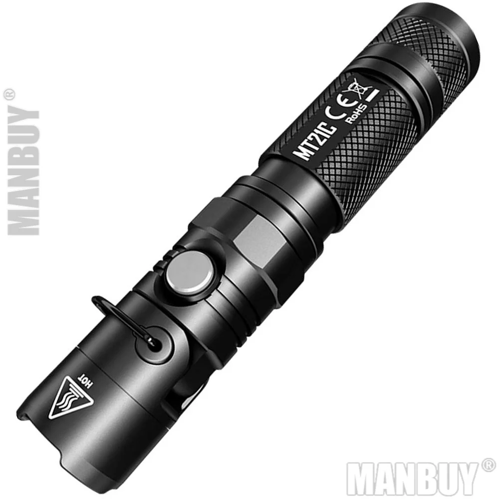 Free shipping NITECORE MT21C Multi-functional 90Degree Adjustable Flashlight 1000LM Portable Diecast Torch Without 18650 Battery