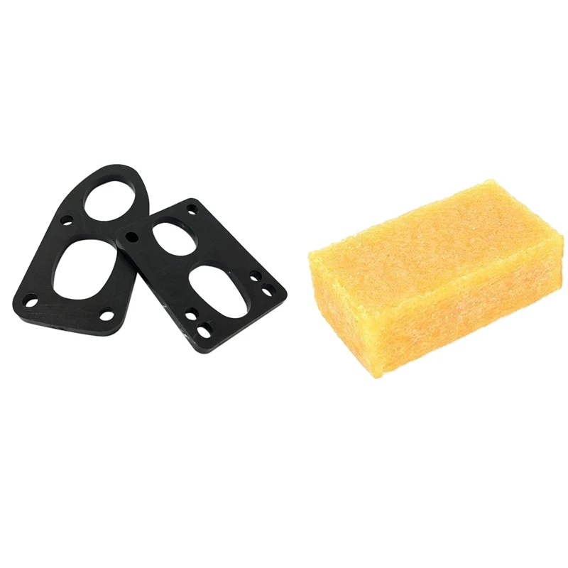 

1 Pcs 6mm (1/4Inch) Skateboard Shock Pads U-Shape Shockpads & 1 Pcs Skateboard Sandpaper Eraser