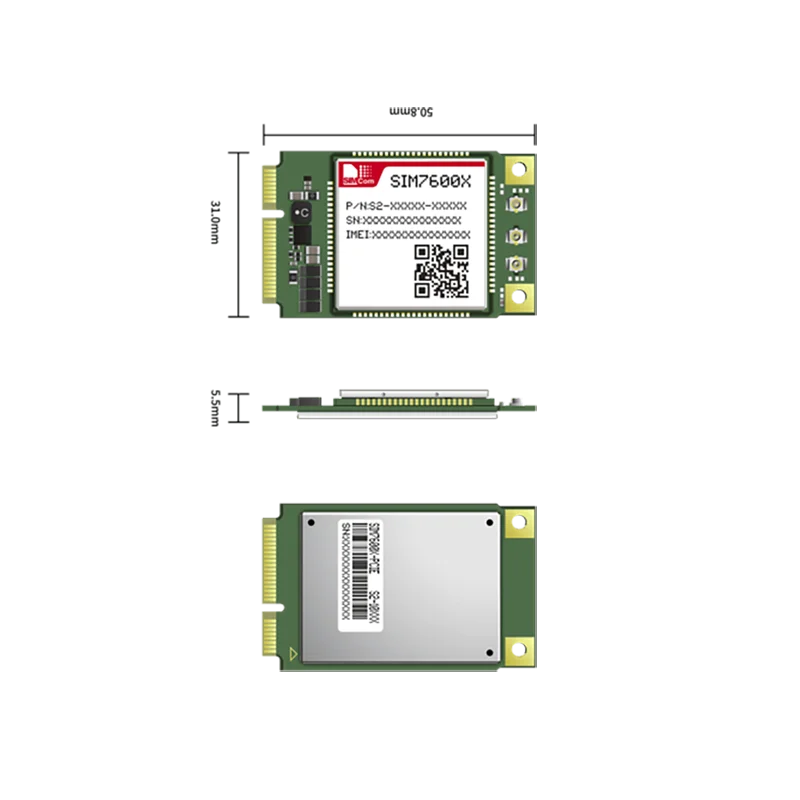 SIMCOM SIM7600 series LTE Cat1 мини-модуль pcie SIM7600A SIM7600SA SIM7600E SIM7600G SIM7600NA LTE-TDD/ LTE-FDD/HSPA +/GSM/GPRS |