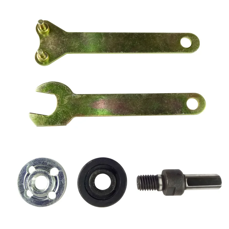 

M10/16mm Hole Drill Angle Grinder Mandrel Adapter Disc Holder Kit Spanner Kit Power Tools