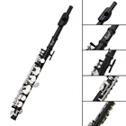 Маленький Ottavino, полуразмерная Флейта с посеребренным C-образным ключом с чистящей тканью, отверткой, мягкой коробкой, деревообрабатывающими инструментами