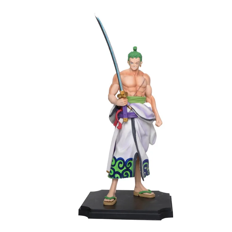 

Экшн-фигурки One Piece GK Roronoa Zoro, аниме модельное кимоно, Зоро, сантолий, фигурка 20 см, искусственная кукла, коллекционные фигурки, игрушки