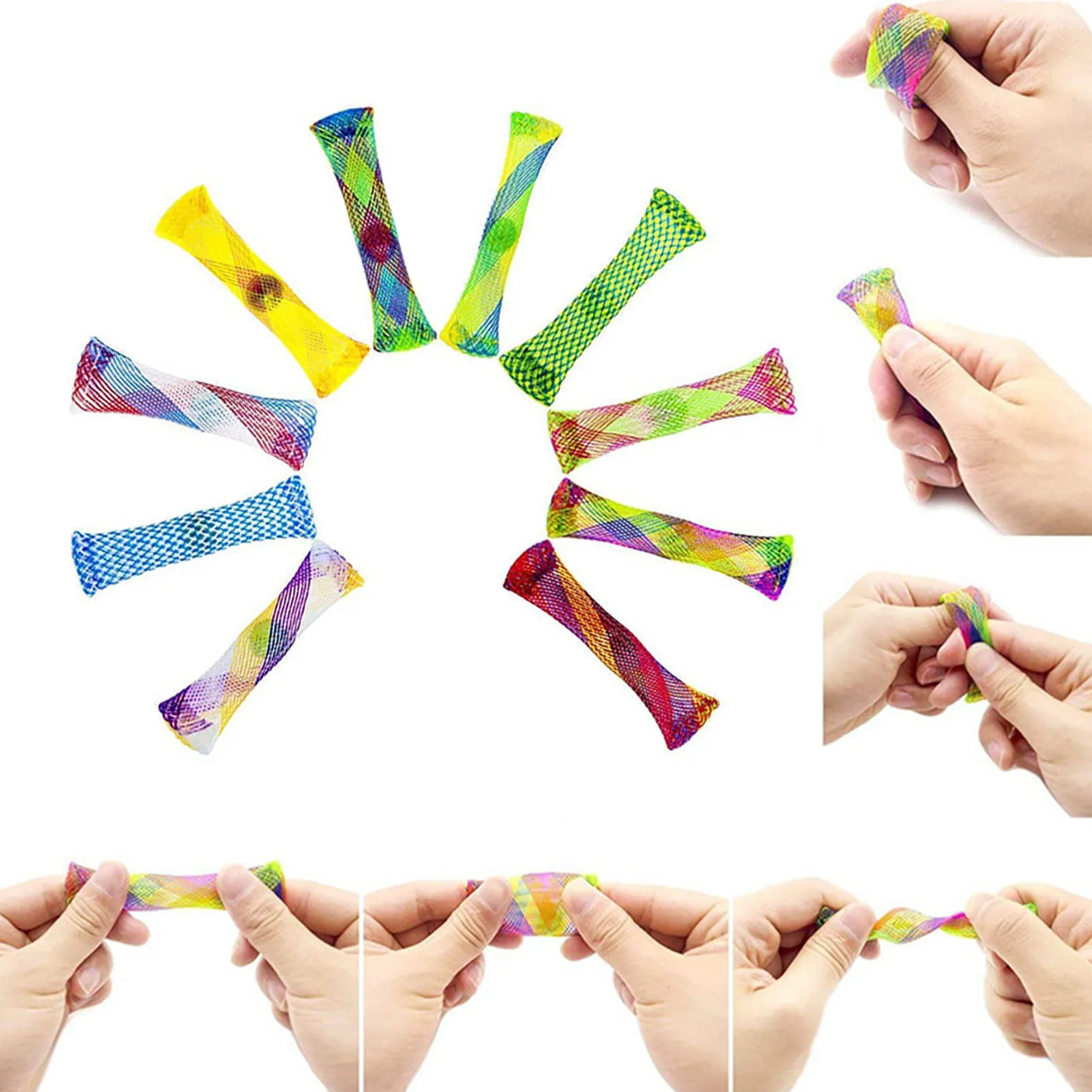 

10PCS Fidget Toys Multi-color Durable Stress-Relieving Toys Anti-stress Toys Anti-stress For Children