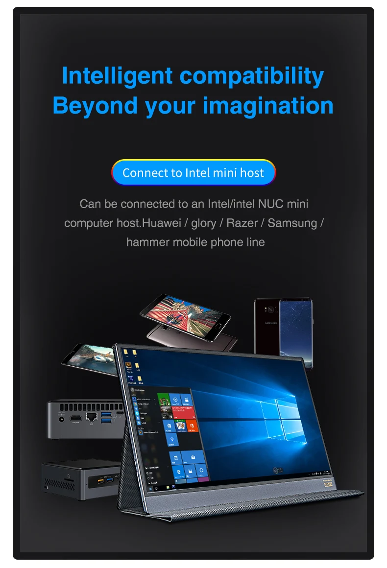 Новинка 15,6 дюймов 4K портативный компьютерный монитор PC TYPE-C HDMI PS4 Xbo x360 1080P ips FHD светодиодный USB-C монитор дисплей для Raspberry Pi