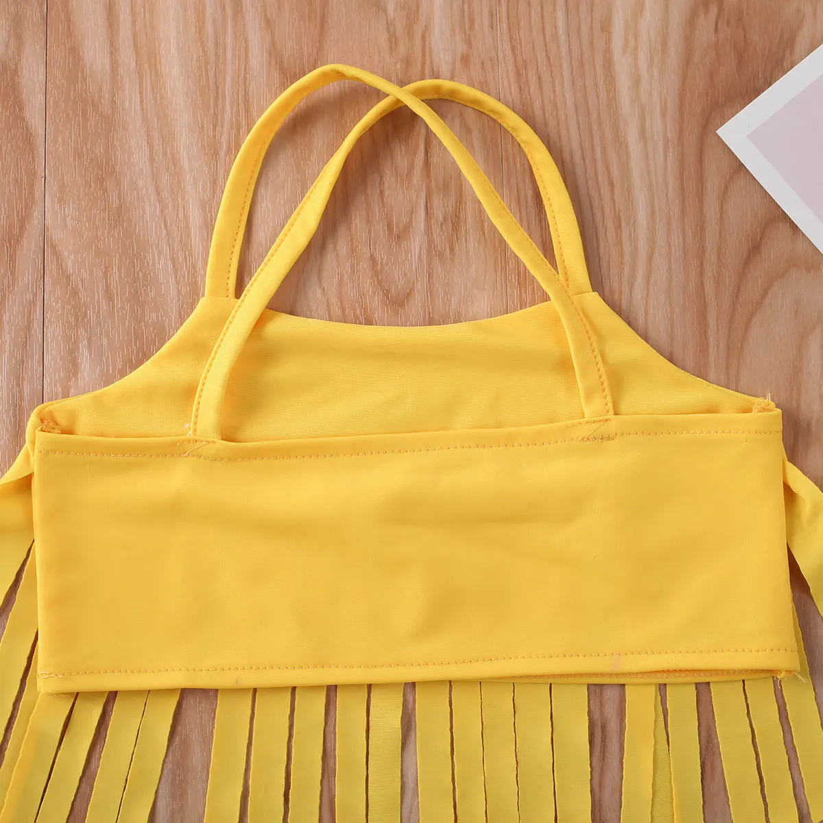 Комплект из 2 предметов для маленьких девочек купальный костюм с бахромой и