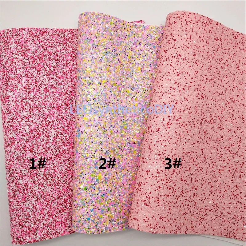 Мини рулон 30х134 см розовая блестящая ткань массивная кожа блестящей кожи для